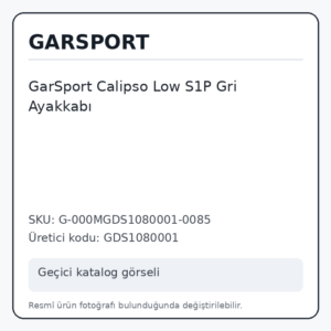 GarSport Calipso Low S1P Gri Ayakkabı