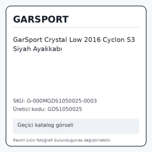 GarSport Crystal Low 2016 Cyclon S3 Siyah Ayakkabı