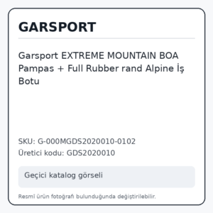 Garsport EXTREME MOUNTAIN BOA Pampas + Full Rubber rand Alpine İş Botu