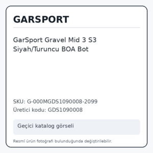 GarSport Gravel Mid 3 S3 Siyah/Turuncu BOA Bot