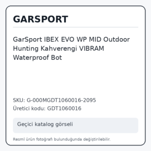 GarSport IBEX EVO WP MID Outdoor Hunting Kahverengi VIBRAM Waterproof Bot