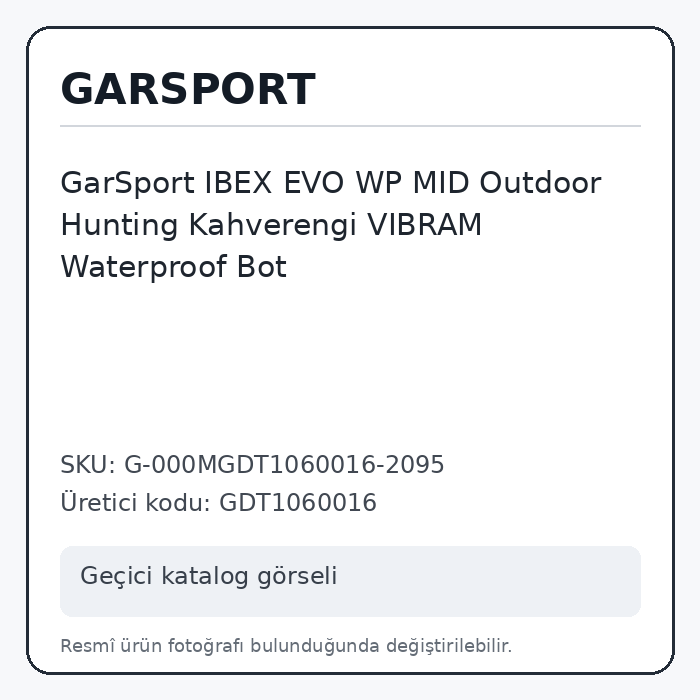 GarSport IBEX EVO WP MID Outdoor Hunting Kahverengi VIBRAM Waterproof Bot GarSport IBEX EVO WP MID Outdoor Hunting Kahverengi VIBRAM Waterproof Bot