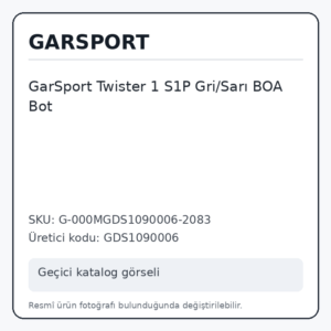 GarSport Twister 1 S1P Gri/Sarı BOA Bot
