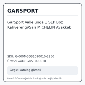 GarSport Vallelunga 1 S1P Boz Kahverengi/Sarı MICHELIN Ayakkabı