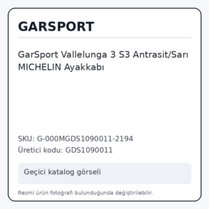 GarSport Vallelunga 3 S3 Antrasit/Sarı MICHELIN Ayakkabı