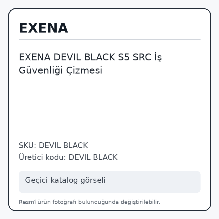 EXENA DEVIL BLACK S5 SRC İş Güvenliği Çizmesi EXENA DEVIL BLACK S5 SRC İş Güvenliği Çizmesi