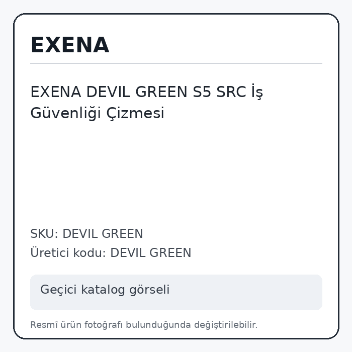 EXENA DEVIL GREEN S5 SRC İş Güvenliği Çizmesi EXENA DEVIL GREEN S5 SRC İş Güvenliği Çizmesi