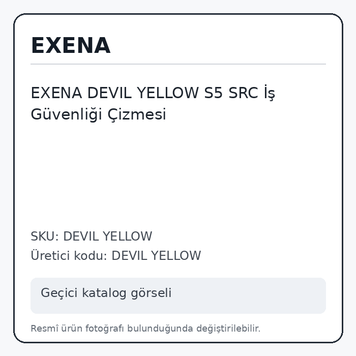 EXENA DEVIL YELLOW S5 SRC İş Güvenliği Çizmesi EXENA DEVIL YELLOW S5 SRC İş Güvenliği Çizmesi