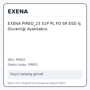 EXENA PIREO_23 S1P PL FO SR ESD İş Güvenliği Ayakkabısı