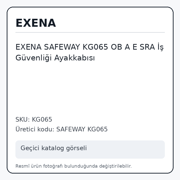 EXENA SAFEWAY KG065 OB A E SRA İş Güvenliği Ayakkabısı EXENA SAFEWAY KG065 OB A E SRA İş Güvenliği Ayakkabısı