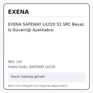 EXENA SAFEWAY LILY20 S1 SRC Beyaz İş Güvenliği Ayakkabısı