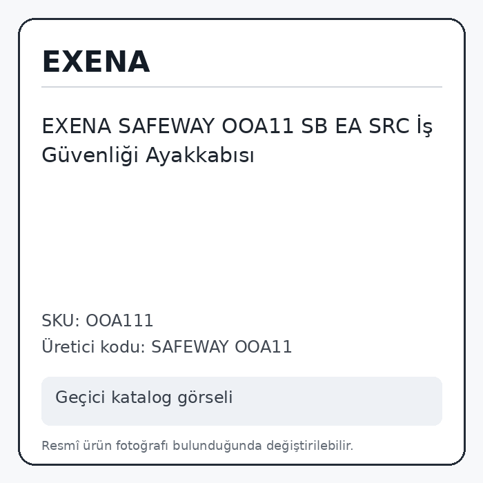 EXENA SAFEWAY OOA11 SB EA SRC İş Güvenliği Ayakkabısı EXENA SAFEWAY OOA11 SB EA SRC İş Güvenliği Ayakkabısı