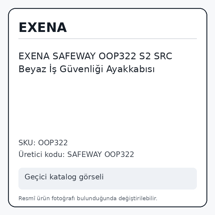 EXENA SAFEWAY OOP322 S2 SRC Beyaz İş Güvenliği Ayakkabısı EXENA SAFEWAY OOP322 S2 SRC Beyaz İş Güvenliği Ayakkabısı