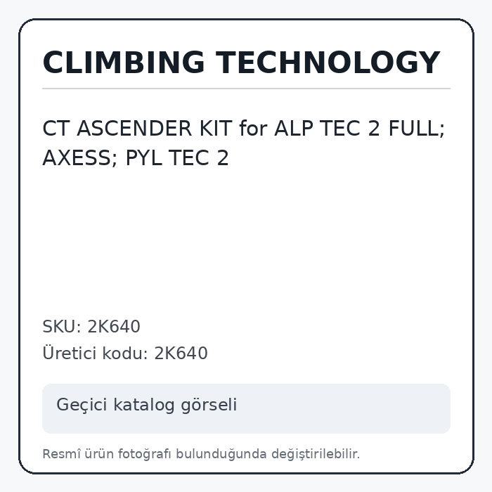 CT ASCENDER KIT for ALP TEC 2 FULL; AXESS; PYL TEC 2 CT ASCENDER KIT for ALP TEC 2 FULL; AXESS; PYL TEC 2