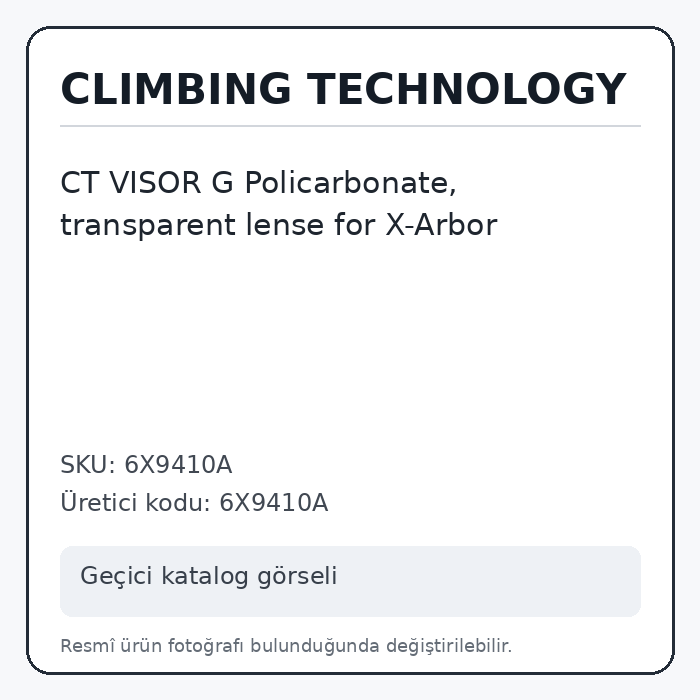 CT VISOR G Policarbonate, transparent lense for X-Arbor CT VISOR G Policarbonate, transparent lense for X-Arbor