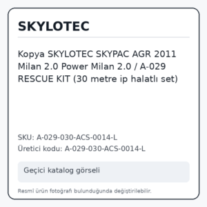 Kopya SKYLOTEC SKYPAC AGR 2011 Milan 2.0 Power Milan 2.0 / A-029 RESCUE KIT (30 metre ip halatlı set)