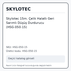 Skylotec 15m. Çelik Halatlı Geri Sarımlı Düşüş Durdurucu (HSG-050-15)