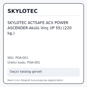 SKYLOTEC ACTSAFE ACX POWER ASCENDER-Akülü Vinç (IP 55) (220 kg.) SKYLOTEC ACTSAFE ACX POWER ASCENDER-Akülü Vinç (IP 55) (220 kg.)