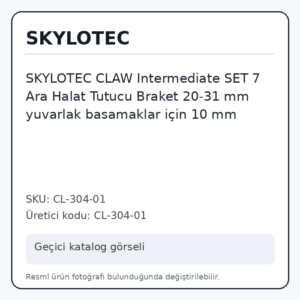 SKYLOTEC CLAW Intermediate SET 7 Ara Halat Tutucu Braket 20-31 mm yuvarlak basamaklar için 10 mm