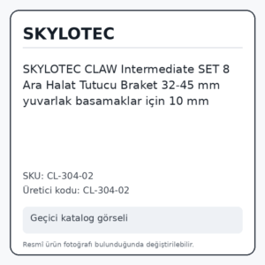 SKYLOTEC CLAW Intermediate SET 8 Ara Halat Tutucu Braket 32-45 mm yuvarlak basamaklar için 10 mm