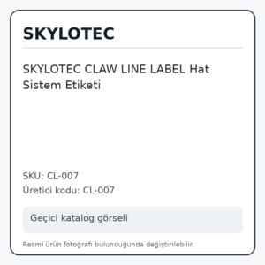 SKYLOTEC CLAW LINE LABEL Hat Sistem Etiketi SKYLOTEC CLAW LINE LABEL Hat Sistem Etiketi