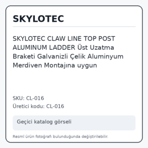 SKYLOTEC CLAW LINE TOP POST ALUMINUM LADDER Üst Uzatma Braketi Galvanizli Çelik Aluminyum Merdiven Montajına uygun SKYLOTEC CLAW LINE TOP POST ALUMINUM LADDER Üst Uzatma Braketi Galvanizli Çelik Aluminyum Merdiven Montajına uygun