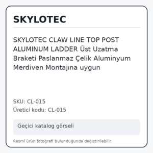 SKYLOTEC CLAW LINE TOP POST ALUMINUM LADDER Üst Uzatma Braketi Paslanmaz Çelik Aluminyum Merdiven Montajına uygun SKYLOTEC CLAW LINE TOP POST ALUMINUM LADDER Üst Uzatma Braketi Paslanmaz Çelik Aluminyum Merdiven Montajına uygun