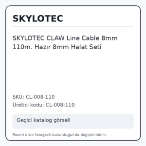 SKYLOTEC CLAW Line Cable 8mm 110m. Hazır 8mm Halat Seti