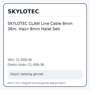 SKYLOTEC CLAW Line Cable 8mm 36m. Hazır 8mm Halat Seti