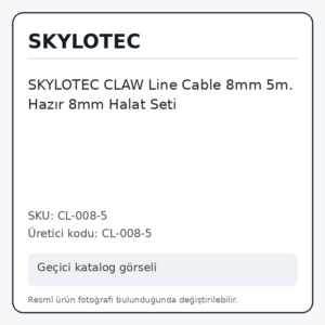 SKYLOTEC CLAW Line Cable 8mm 5m. Hazır 8mm Halat Seti