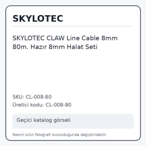 SKYLOTEC CLAW Line Cable 8mm 80m. Hazır 8mm Halat Seti