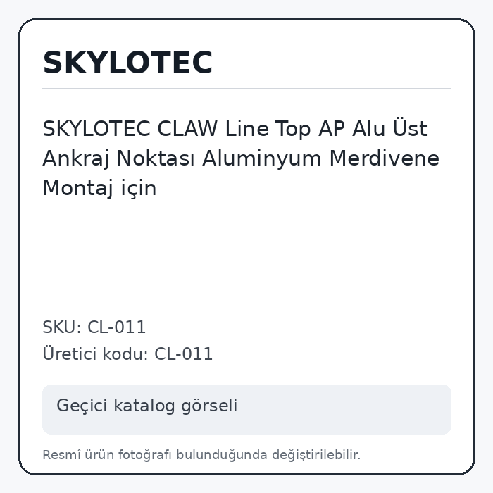 SKYLOTEC CLAW Line Top AP Alu Üst Ankraj Noktası Aluminyum Merdivene Montaj için SKYLOTEC CLAW Line Top AP Alu Üst Ankraj Noktası Aluminyum Merdivene Montaj için