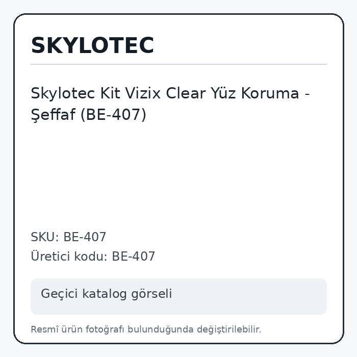 Skylotec Kit Vizix Clear Yüz Koruma - Şeffaf (BE-407) Skylotec Kit Vizix Clear Yüz Koruma - Şeffaf (BE-407)