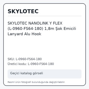 SKYLOTEC NANOLINK Y FLEX (L-0960-FS64-180) 1,8m Şok Emicili Lanyard Alu Hook