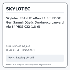 Skylotec PEANUT Y-Band 1,8m EDGE Geri Sarımlı Düşüş Durdurucu Lanyard