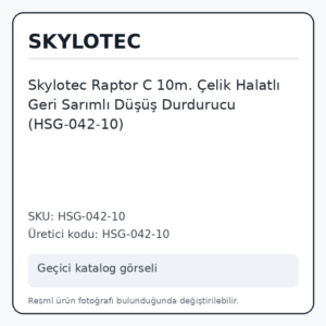 Skylotec Raptor C 10m. Çelik Halatlı Geri Sarımlı Düşüş Durdurucu (HSG-042-10)