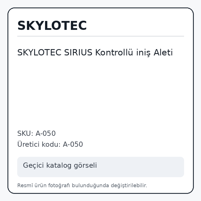 SKYLOTEC SIRIUS Kontrollü iniş Aleti SKYLOTEC SIRIUS Kontrollü iniş Aleti
