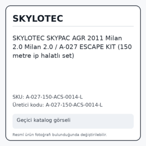 SKYLOTEC SKYPAC AGR 2011 Milan 2.0 Milan 2.0 / A-027 ESCAPE KIT (150 metre ip halatlı set)