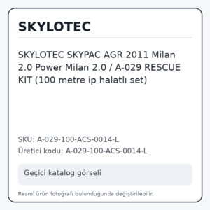 SKYLOTEC SKYPAC AGR 2011 Milan 2.0 Power Milan 2.0 / A-029 RESCUE KIT (100 metre ip halatlı set)