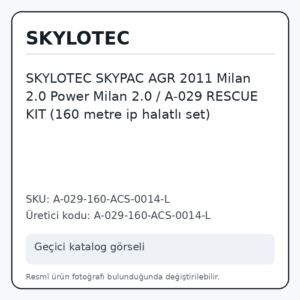SKYLOTEC SKYPAC AGR 2011 Milan 2.0 Power Milan 2.0 / A-029 RESCUE KIT (160 metre ip halatlı set)