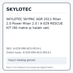 SKYLOTEC SKYPAC AGR 2011 Milan 2.0 Power Milan 2.0 / A-029 RESCUE KIT (90 metre ip halatlı set)