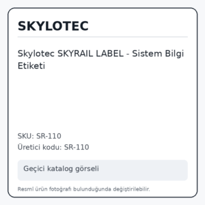 Skylotec SKYRAIL LABEL - Sistem Bilgi Etiketi Skylotec SKYRAIL LABEL - Sistem Bilgi Etiketi