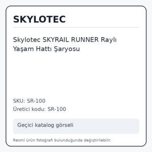 Skylotec SKYRAIL RUNNER Raylı Yaşam Hattı Şaryosu Skylotec SKYRAIL RUNNER Raylı Yaşam Hattı Şaryosu