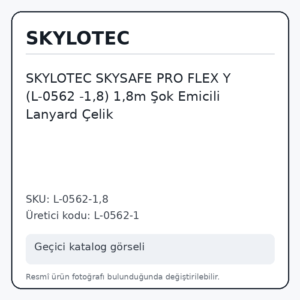 SKYLOTEC SKYSAFE PRO FLEX Y (L-0562 -1,8) 1,8m Şok Emicili Lanyard Çelik SKYLOTEC SKYSAFE PRO FLEX Y (L-0562 -1,8) 1,8m Şok Emicili Lanyard Çelik