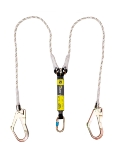 Irudek 363/100cm Şok Emicili Çift Kollu Lanyard -Çelik 55mm Kancalı