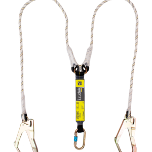 Irudek 363/180cm Şok Emicili Çift Kollu Lanyard -Çelik 55mm Kancalı