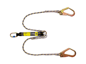 Irudek 363/180cm H Şok Emicili Keskin Kenar Çift Kollu Lanyard -Çelik 55mm Kancalı