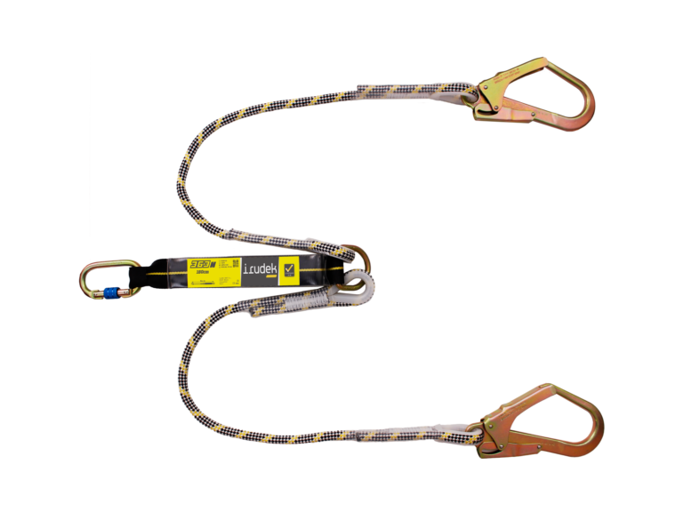 Irudek 363/180cm H Şok Emicili Keskin Kenar Çift Kollu Lanyard -Çelik 55mm Kancalı Irudek 363/180cm H Şok Emicili Keskin Kenar Çift Kollu Lanyard -Çelik 55mm Kancalı