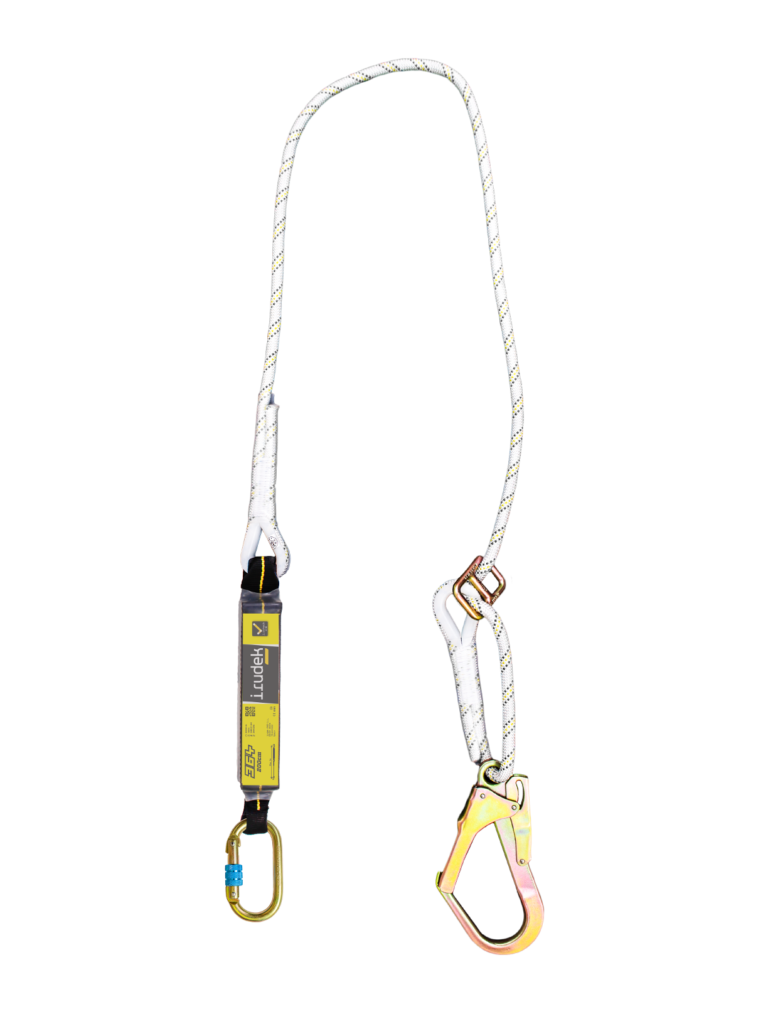 Irudek 364/200cm Ayarlanabilir Şok Emicili Tek Kollu Lanyard -Çelik 55mm Kancalı Irudek 364/200cm Ayarlanabilir Şok Emicili Tek Kollu Lanyard -Çelik 55mm Kancalı