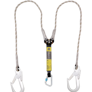 Irudek 373/180cm Şok Emicili Çift Kollu Lanyard -Alum.60mm Kancalı